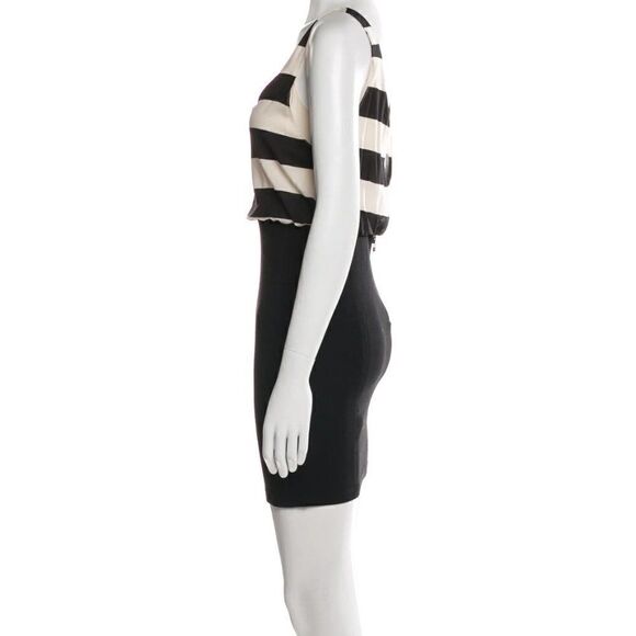 Alice + Olivia Striped Silk Mini Dress - Picture 3 of 8